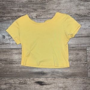 Yellow crop top